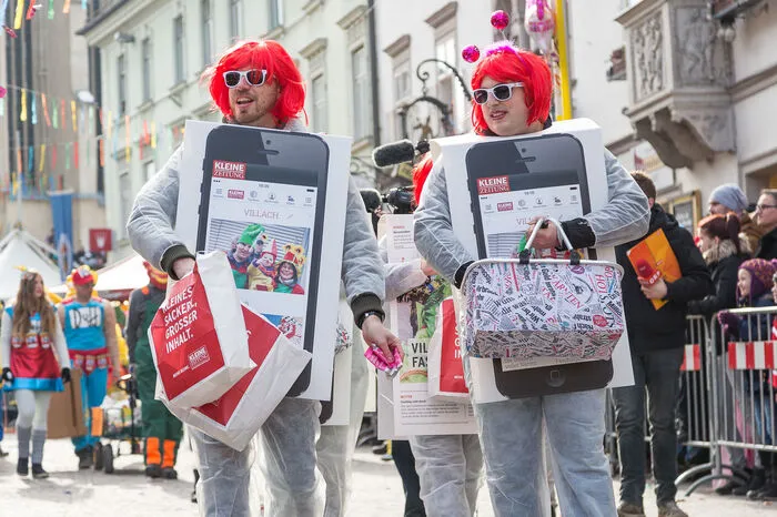 Auch die Kleine Zeitung war mit dabei - als Zeitungsständer, App und als Printversion