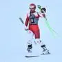Austria’s Vincent Kriechmayr reacts in the arrival area after he crashed while competing in the men's Downhill event at the FIS Alpine Skiing World Cup in Wengen on January 18, 2025. (Photo by FABRICE COFFRINI / AFP)