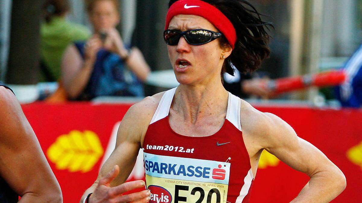 Carina Lilge-Leutner beim Vienna City Marathon im Jahr 2009