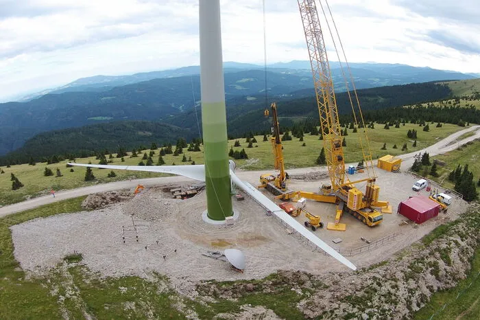In nur fünf Monaten Bauzeit wurden alle 14 Windenergieanlagen aufgestellt.