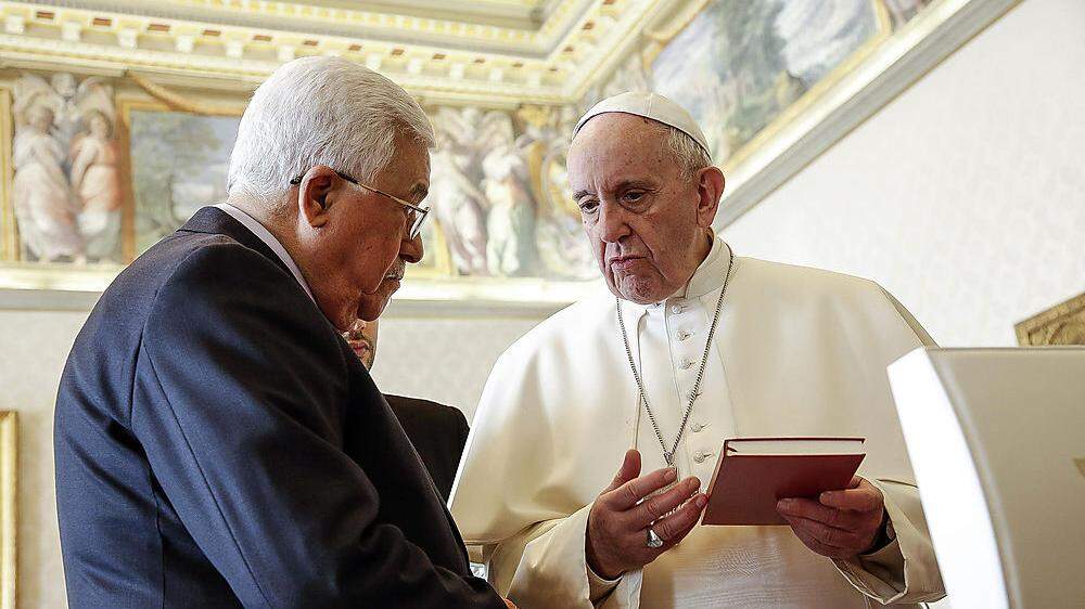  Mahmoud Abbas und Papst Franziskus