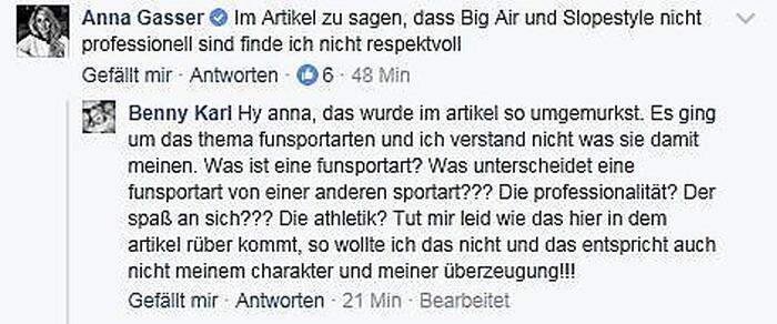 Die Antwort von Anna Gasser