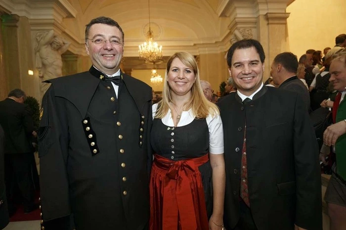 Minister Jörg Leichtfried, "Steirer in Wien"-Obmann-Stv Elisabeth Hakel, Landeshauptmann-St Michael Schickhofer