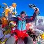 Sabrina Filzmoser am Gipfel des Mount Everest