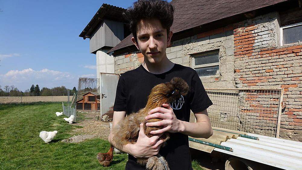 Stefan Berger und sein Huhn