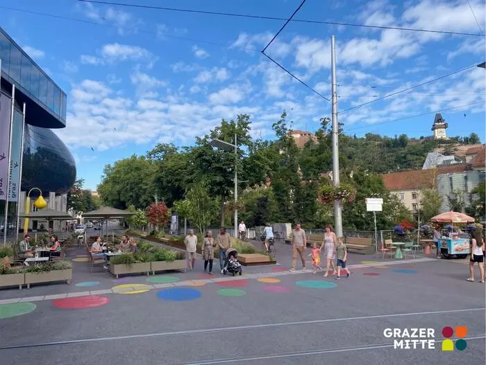 So stellt sich die Initiative den Bereich direkt vor dem Grazer Kunsthaus vor