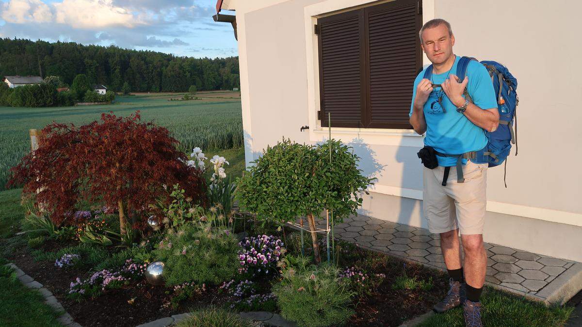 Im Mai 2017 bricht der Fehringer Josef Sundl zur ersten Etappe seines Jakobweg-Abenteuers auf