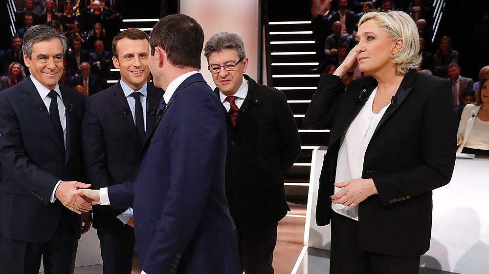 Marine Le Pen (rechts im Bild) schoss wie erwartet scharf