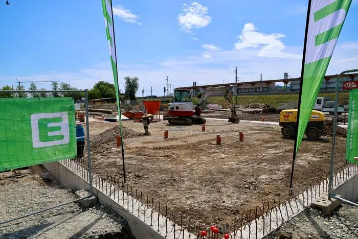 Hier entsteht das neue Biomasseheizwerk in Deutschlandsberg. Die Energie Steiermark investiert insgesamt 18 Millionen Euro in Anlage und Netzausbau