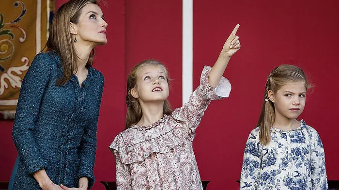 Königin Letizia mit den Töchtern Leonor und Sofia