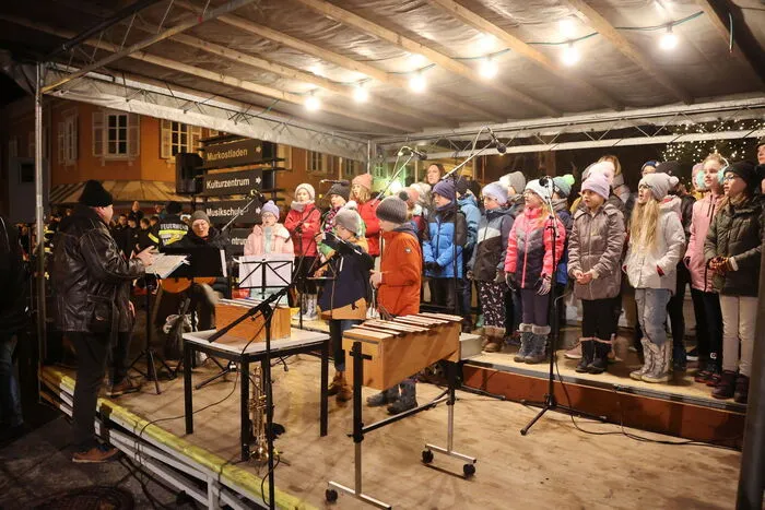 Der Chor der Volksschule Mureck.