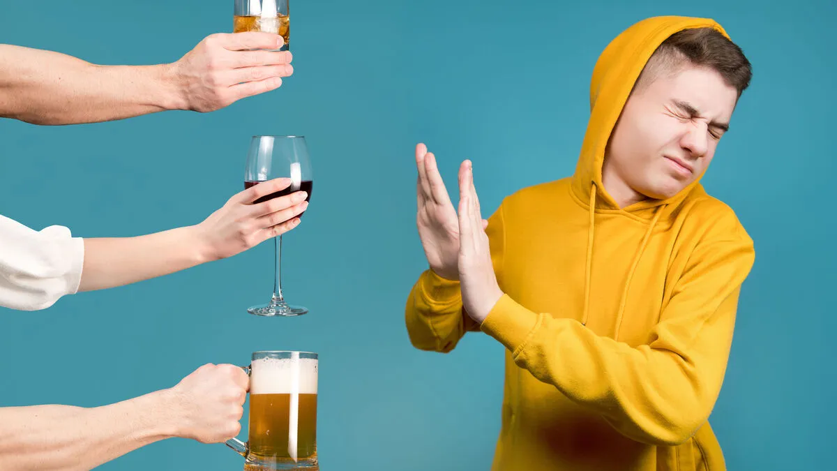 "Nein, danke, heute nicht": Wer das gutgemeinte Glas Wein ablehnt, wird nicht selten belächelt