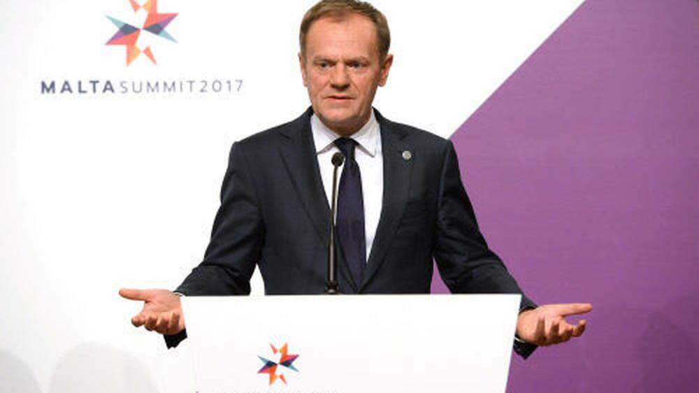 Tusk beim EU-Gipfel Anfang Februar in Malta