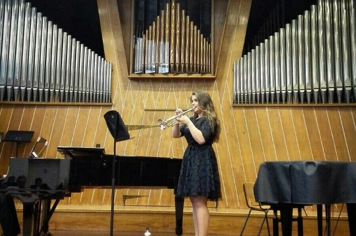 Anja Goger aus der Musikschule Birkfeld gewann mit ihrer Trompete einen dritten Preis.