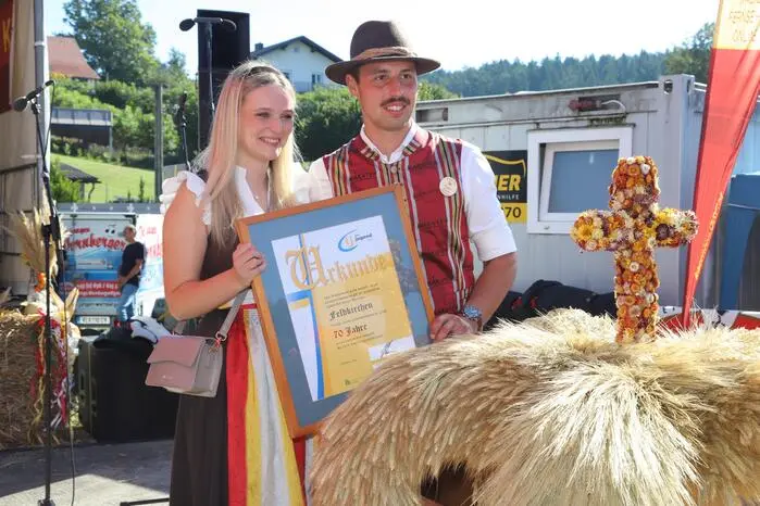 Es gab auch eine Urkunde für „70 Jahre Landjugend Feldkirchen“.