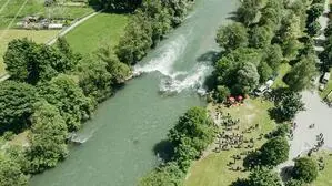 Ein Fluss von oben