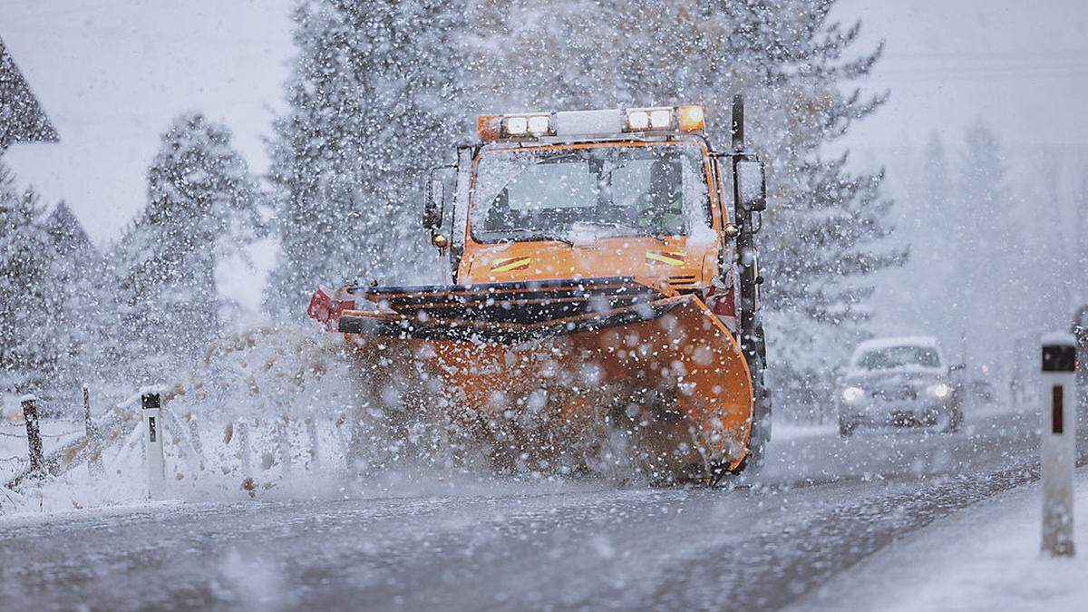 Im Bezirk schneite es am Donnerstag zum zweiten Mal im heurigen Winter bis in tiefe Lagen