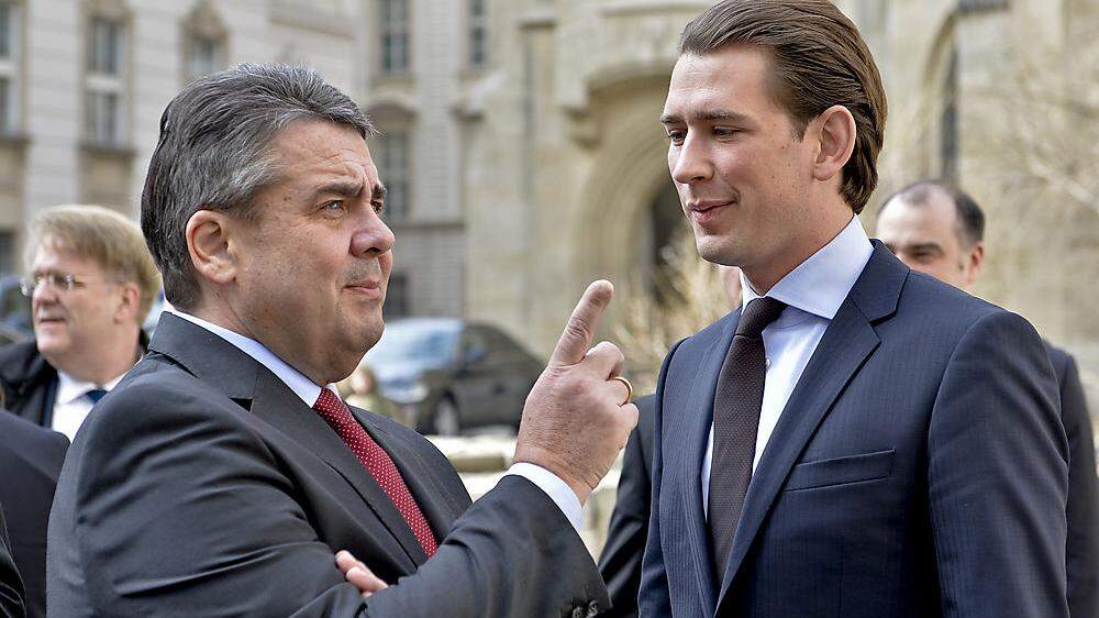 Deutschlands Außenminister Sigmar Gabriel (SPD) traf am Montag seinen österreichischen Amtskollegen Sebastian Kurz 