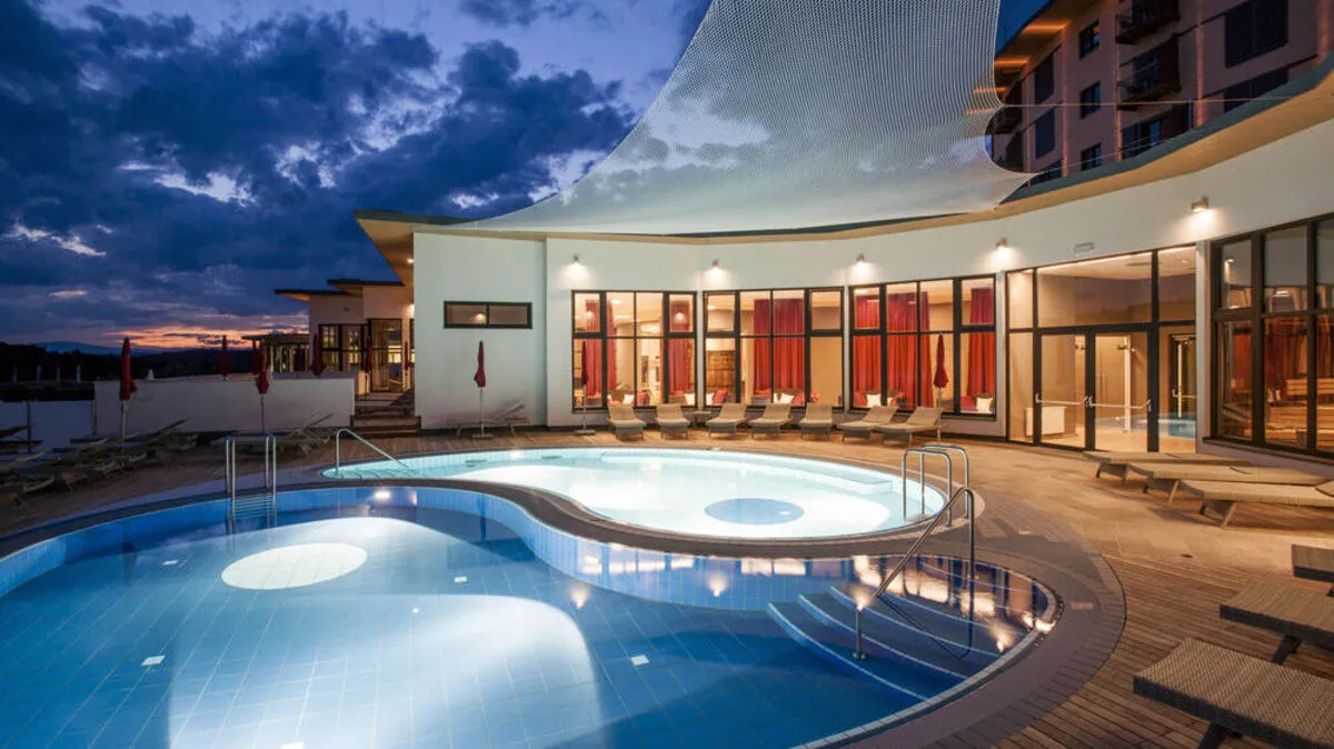 Ein Blick in den Yin Yang-Spa-Bereich im Allegria Resort Stegersbach