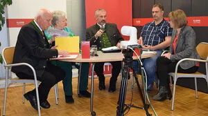 Otto Marl, Elisabeth Welzig, Franz Frosch, Christian Simetsberger und Ute Groß