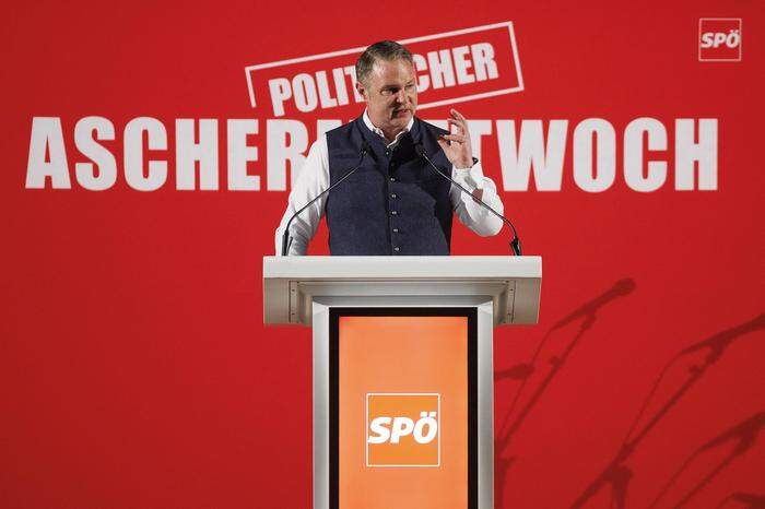 Andreas Babler am Rednerpult | Politischer Aschermittwoch der SPÖ