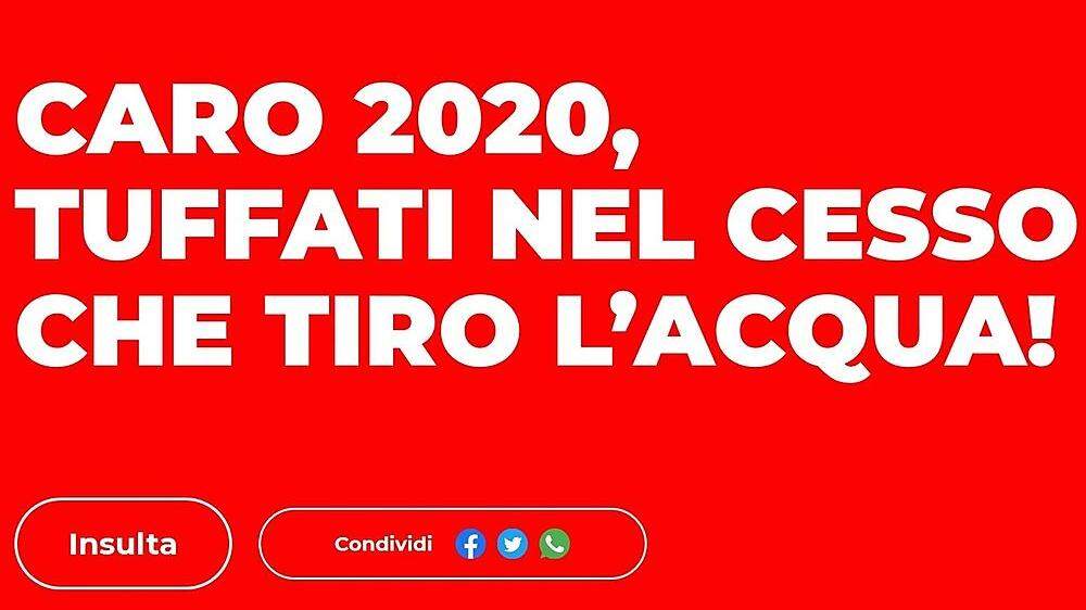 Italiener können das Jahr 2020 beschimpfen