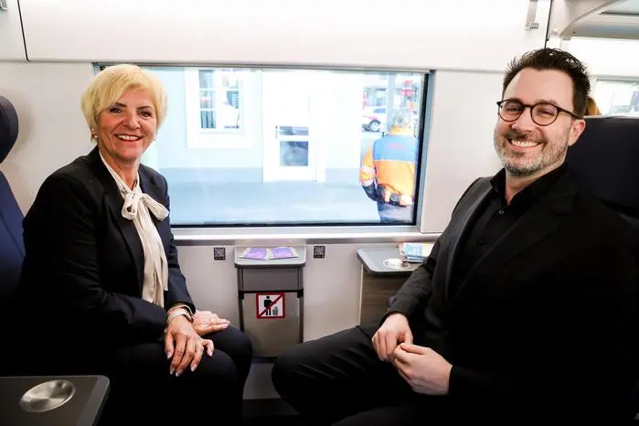 Kärntens ORF-Landesdirektorin Karin Bernhard und Peter Fässlacher, Programmchef Kultur bei ORF III