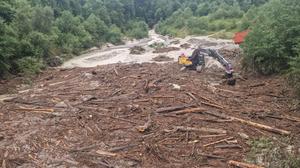 Aufräumarbeiten nach dem Unwetter