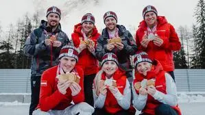 Österreichs Medaillengewinner: Thomas Grochar, Veronika Aigner, Nico Haberl, Stefan Winter, Johannes Aigner, Elina Stary und Lilly Sammer 