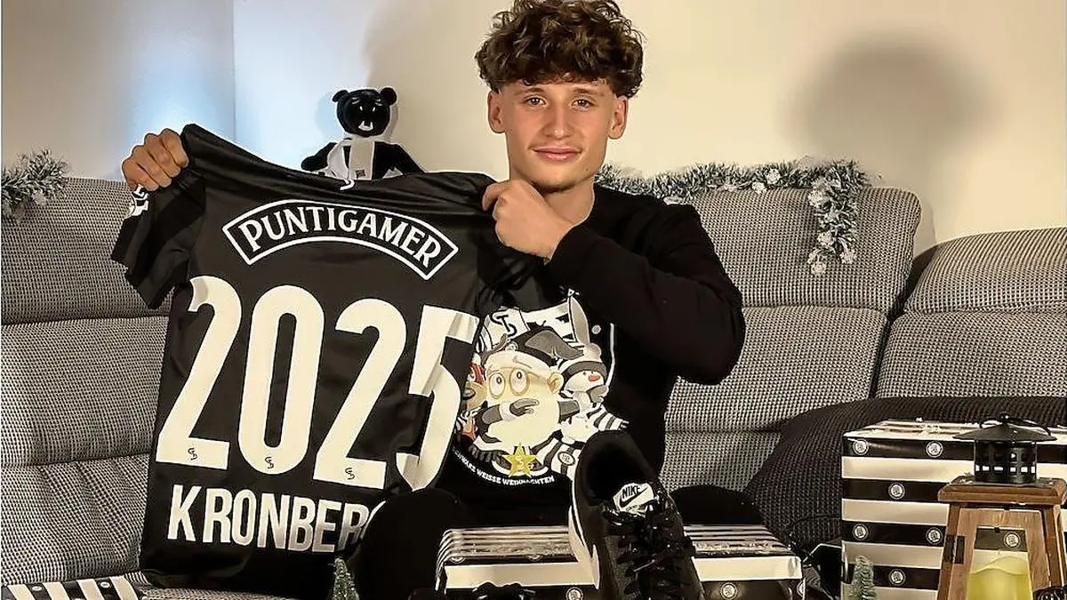 Luca Kronberger trägt ab Jänner das Sturm-Trikot.