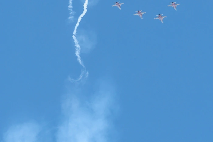 Bild zeigt Flugzeug, Flieger, Patrouille Suisse,