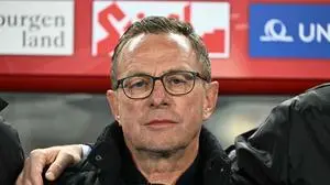 Austria's coach Ralf Rangnick poses prior the UEFA Nations League, League B Group 3 football match between Austria and Slovenia at the Ernst-Happel-Stadion in Vienna, Austria, on November 17, 2024. (Photo by Joe Klamar / AFP)
