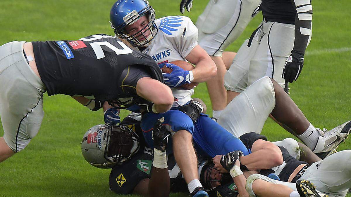 Beim American-Football-Finale wird es heute im Wörthersee-Stadion hart zur Sache gehen