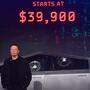 Tesla-Boss Elon Musk bei der nicht gänzlich problemfrei gelaufenen Präsentation