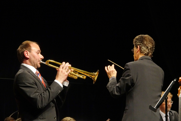 Als Solist auf der Tropmpete begeisterte Hans Groß bei "A Trumpeter´s Lullaby".