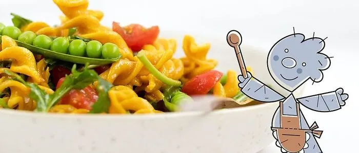 Nudeln mit Erbsen und Schinken (Symbolbild)