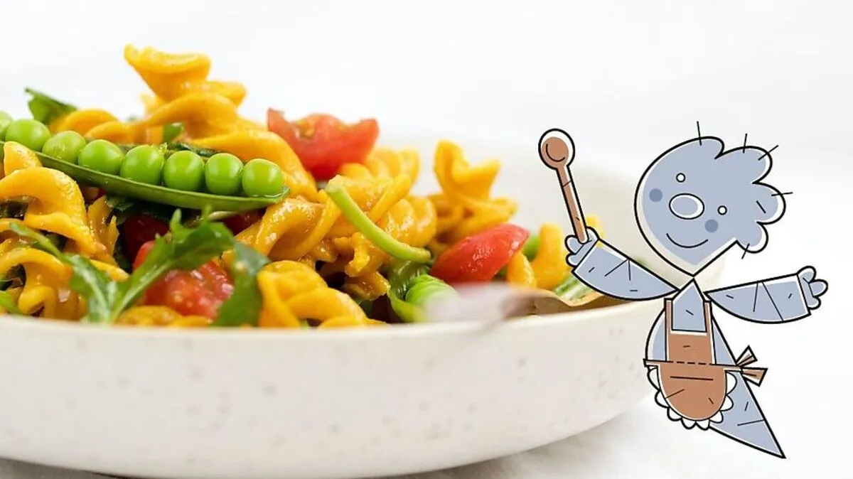 Nudeln mit Erbsen und Schinken (Symbolbild)