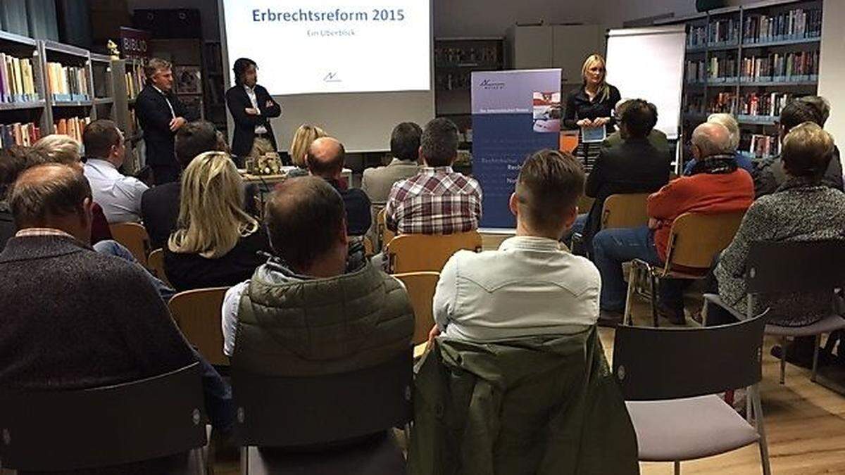 Dem Vortragsinhalt beim &quot;1. Wirtschafts-Impuls-Vortrag&quot; in der Medi@thek Danielsberg wurde großes Interesse entgegen gebracht