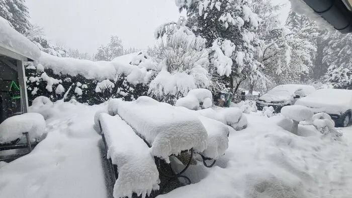 Große Schneemengen bereits in Wernberg...