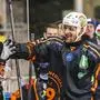 VIENNA,AUSTRIA,05.JAN.25 - ICE HOCKEY - ICE Hockey League, EV Vienna Capitals vs Graz 99ers. Image shows the rejoicing of Nico Brunner (99ers).
Photo: GEPA pictures/ Kevin Hackner