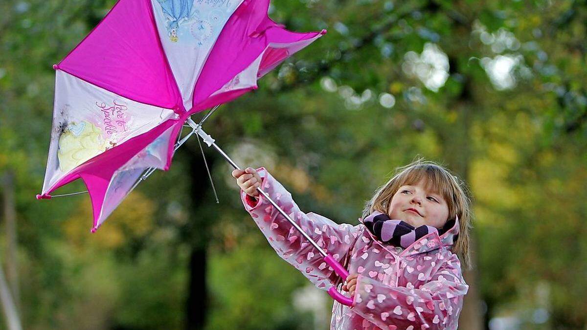 Den Regenschirm nicht vergessen!