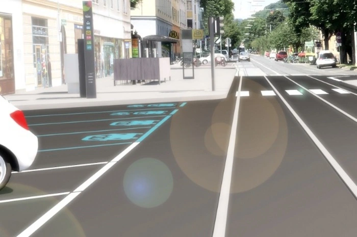 . . . Ladestationen für E-Autos und Radabstellplätze erweitert. Hier noch auf einem Computerbild, bald schon. . .