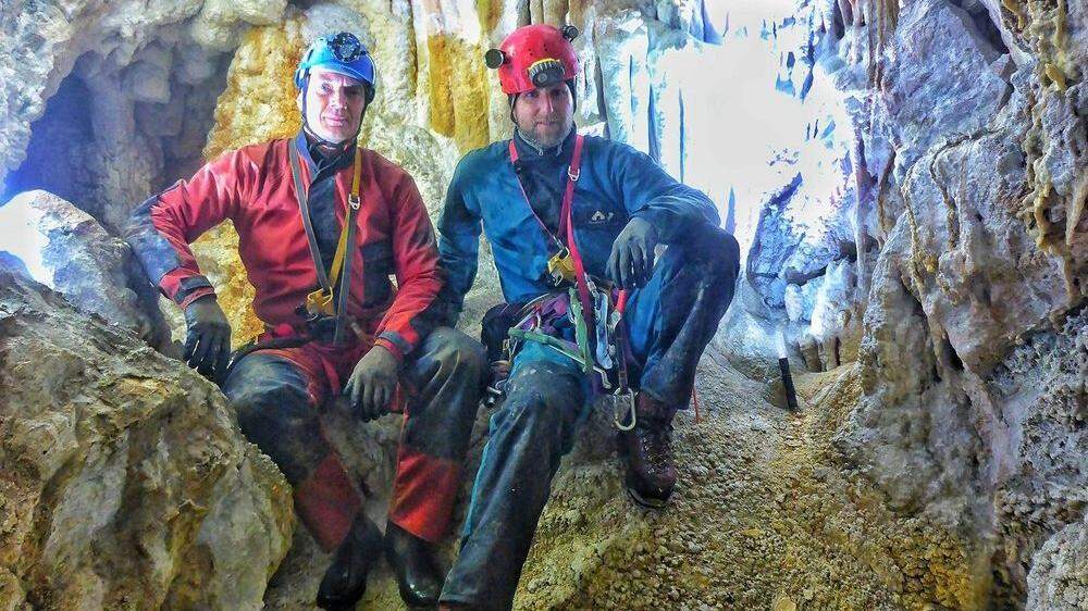 Günter Faul (links) und Martin Friedl sind nicht nur Forscher, sondern auch Mitglieder der Höhlenrettung
