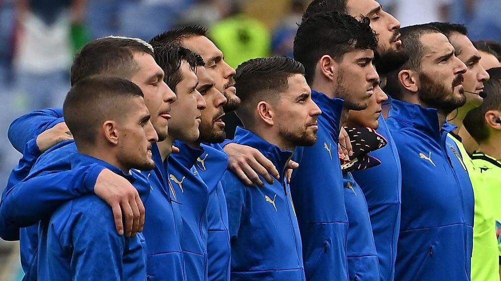 Nur ein Teil der italienischen Fußballer schloss sich dem walisischen Protest an
