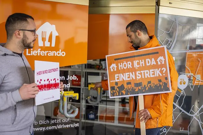 Warnstreik Lieferando Klagenfurt März 2024