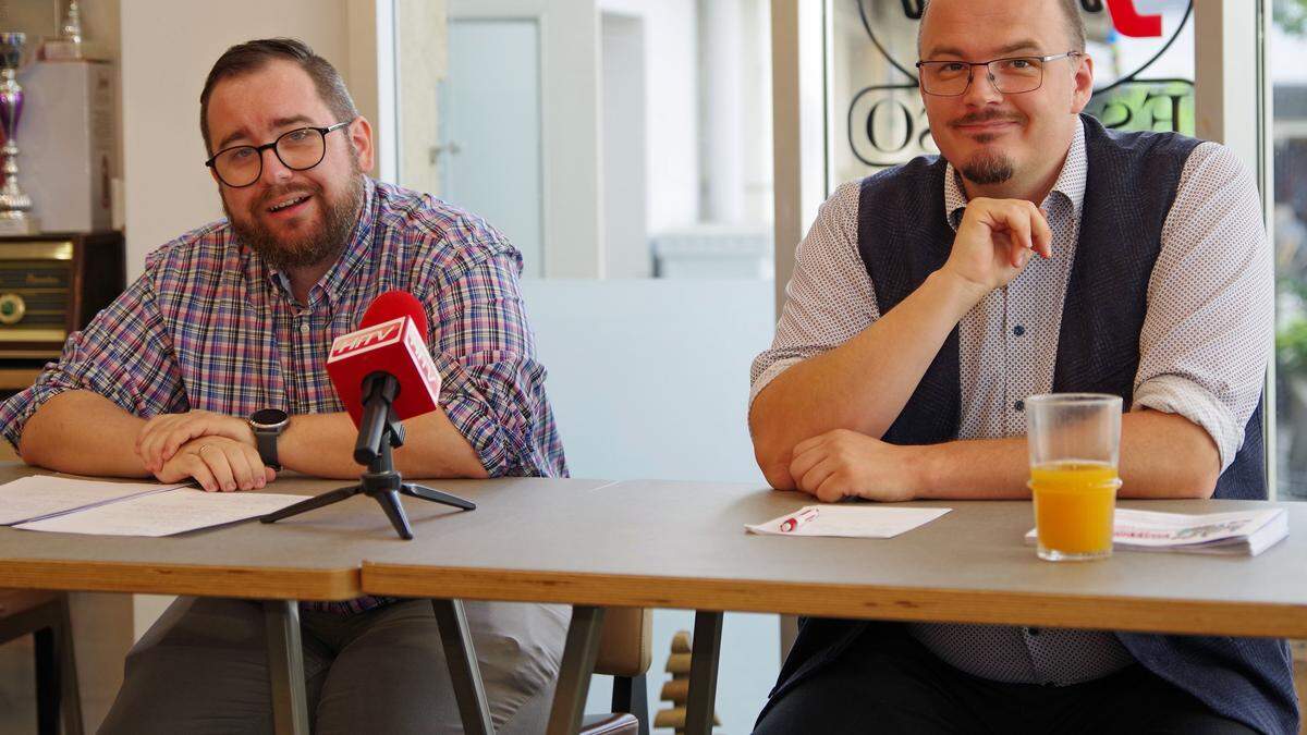 Gemeinderat Jürgen Klösch (l.) und Jakob Matscheko, KPÖ-Kommunalreferent für die Obersteiermark