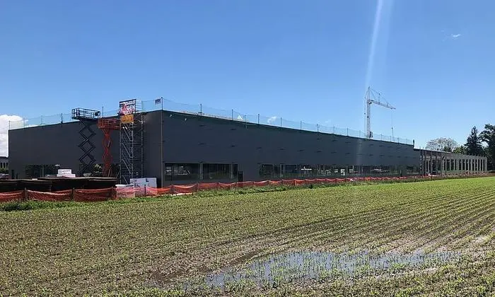 200 Meter lange und bis zu 60 Meter breite Halle für das neue Schiebetorwerk