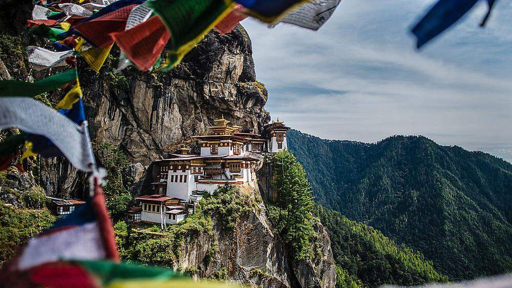 Das Kloster Taktshang im Königreich Bhutan
