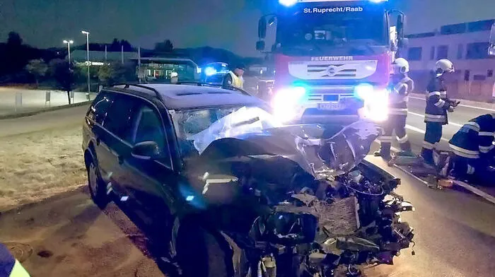 Am Pkw entstand Totalschaden, beide Insassen wurden verletzt