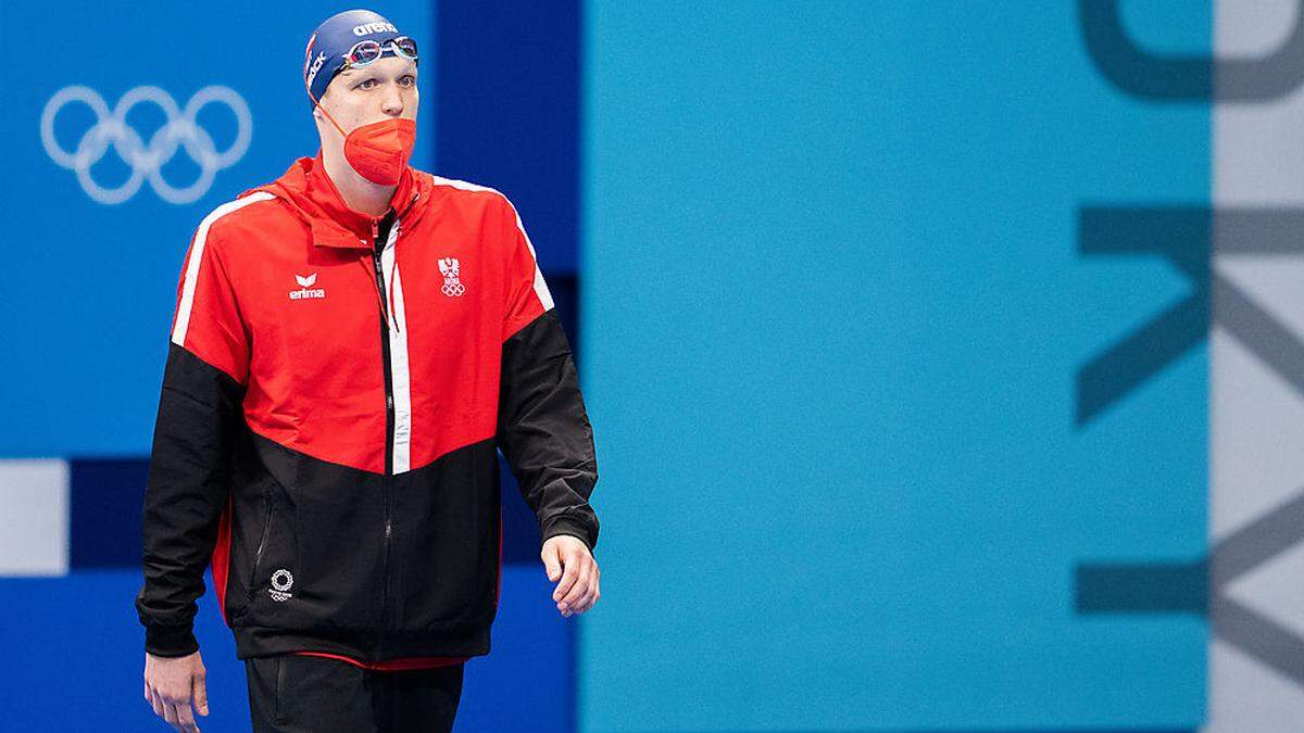 Felix Auböck schwamm über 400 Meter Kraul knapp an einer Medaille vorbei